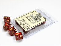 Chessex Dice Sets Glitter Polyhedral Ruby/Gold d10 Set (10)