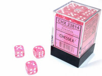 Chessex Dice Sets Pink/White Translucent 12mm d6 (36)