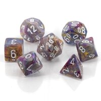 Chessex Festive Mini-Polyhedral Carousel/white 7-Die Set