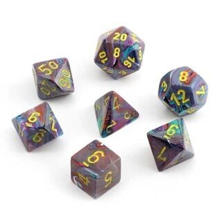 Chessex Festive Mini-Polyhedral Mosaic/Yellow7-Die Set