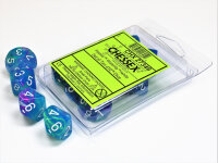 Chessex Festive Waterlily/white Set of Ten d10s
