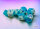 Chessex Gemini Polyhedral Pearl Turquoise-White/blue Luminary 7-Die Set