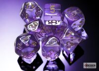 Chessex Lab Dice 7 Translucent Polyhedral Lavender/gold...