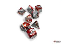Chessex Lab Dice 8 Gemini Red-Steel/white Polyhedral...