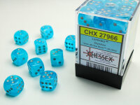 Chessex Luminary Sky/silver 12mm d6 Dice Block (36)
