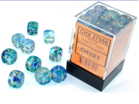 Chessex Nebula 12mm d6 Oceanic/gold Luminary Dice Block...