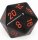 Chessex Opaque 34mm d20 Black/red