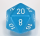 Chessex Opaque 34mm d20 Light Blue/white