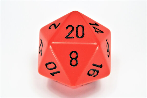 Chessex Opaque 34mm d20 Orange/black