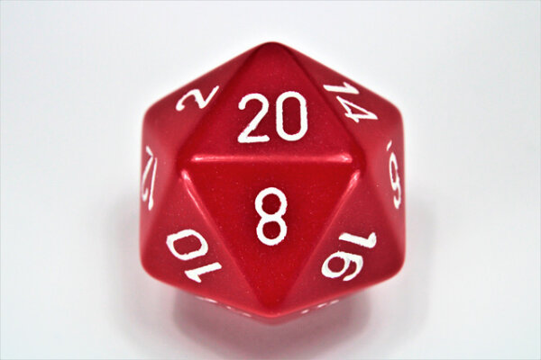 Chessex Opaque 34mm d20 Red/White