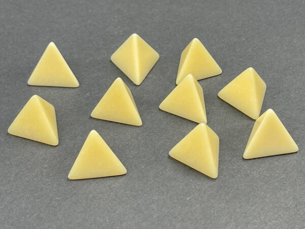 Chessex Opaque Polyhedral Ivory Bag of 10 Blank 4-sided dice
