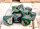 Chessex Scarab Jade/Red Ankh D10 Dice Block Green/Red Numbers (10)
