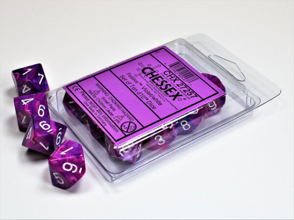Chessex Signature Ten d10 Festive Violet w/white