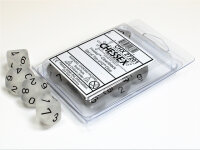Chessex Signature Ten d10 Frosted Clear w/black