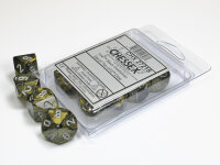 Chessex Signature Ten d10 Leaf Black Gold w/silver