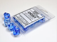 Chessex Signature Ten d10 Nebula Dark Blue w/white