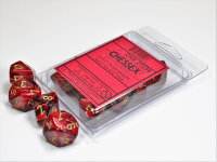 Chessex Signature Ten d10 Vortex Burgundy w/gold