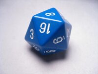 Chessex Special Dice Blue/White Opaque 34mm d20