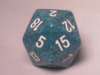 Chessex Special Dice Blue/White Sea Speckled 34mm d20