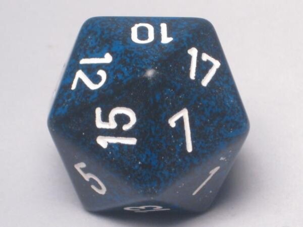 Chessex Special Dice Blue/White Stealth Speckled 34mm d20
