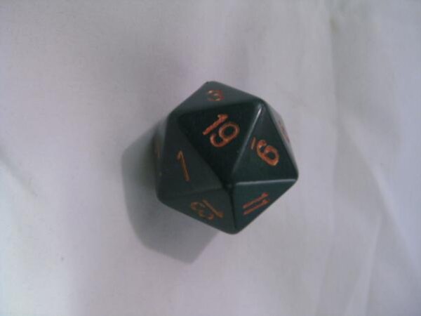 Chessex Special Dice Dusty Green/Copper Opaque 34mm d20