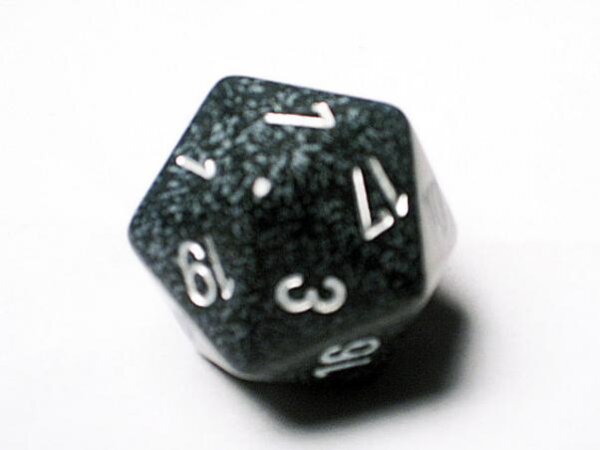 Chessex Special Dice Ninja Speckled 34mm d20