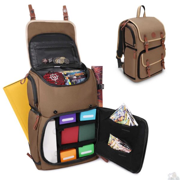 Designer Edition Trading Card Backpack Tan