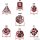 Metal Dice Set Red
