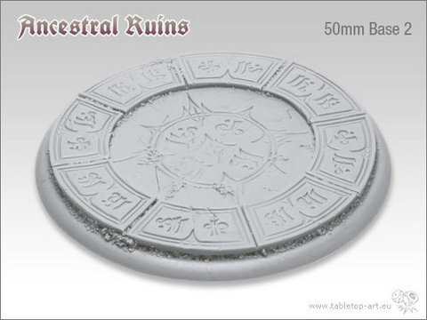 Ancestral Ruins Bases - 120mm Round Lip 1