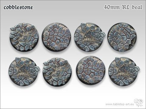 Cobblestone Bases - 40mm Round Lip DEAL (8)