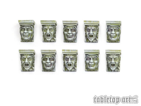Facade Decoration - Mascaron Set 4 - Human Faces (10)