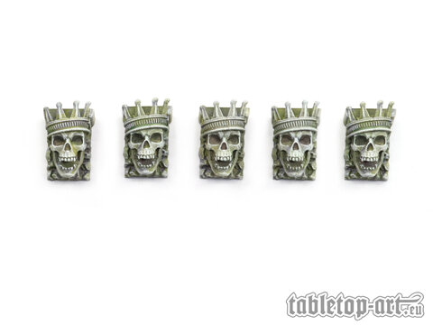 Facade Decoration - Mascaron Set 5 - Skulls with Crowns (5)