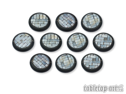 Flagstone Bases - 30mm Round Lip (10)
