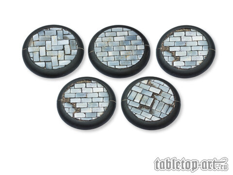 Flagstone Bases - 40mm Round Lip (5)