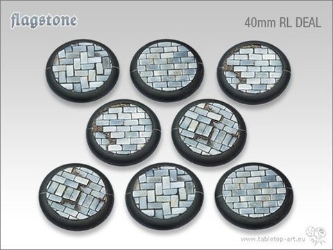 Flagstone Bases - 40mm Round Lip DEAL (8)