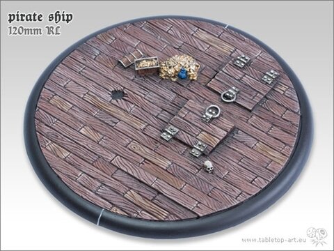 Pirate Ship Bases - 120mm Round Lip 1