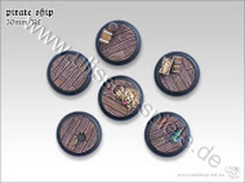Pirate Ship Bases - 30mm Round Lip (5)