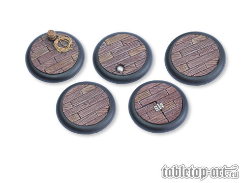 Pirate Ship Bases - 40mm Round Lip (5)