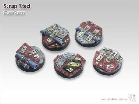 Scrap Steel Bases - 25mm (5)