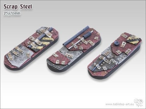 Scrap Steel Bases - 25x70mm (3)