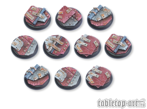Scrap Steel Bases - 30mm Round Lip (10)