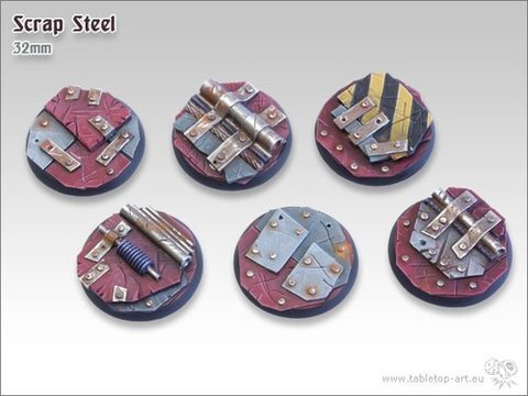 Scrap Steel Bases - 32mm (5)
