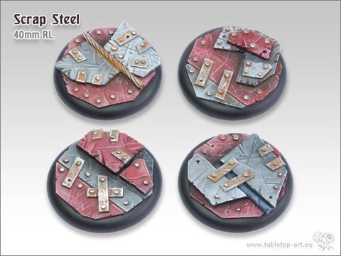 Scrap Steel Bases - 40mm Round Lip (2)
