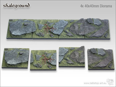 Shaleground Bases - 40x40mm Diorama (4)