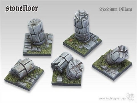 Stonefloor Bases - 25x25mm pillars (5)