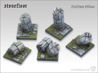 Stonefloor Bases - 25x25mm pillars (5)