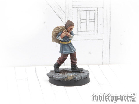Townsfolk Miniatures - Servant With Sack #2