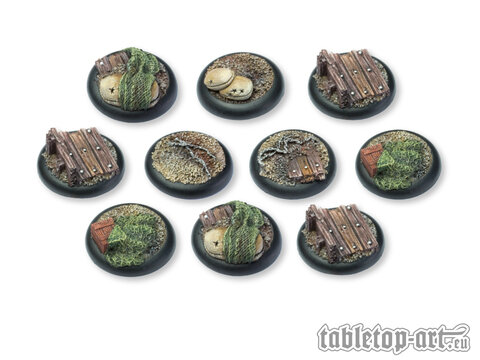 Trench Warfare Bases - 30mm Round Lip (10)