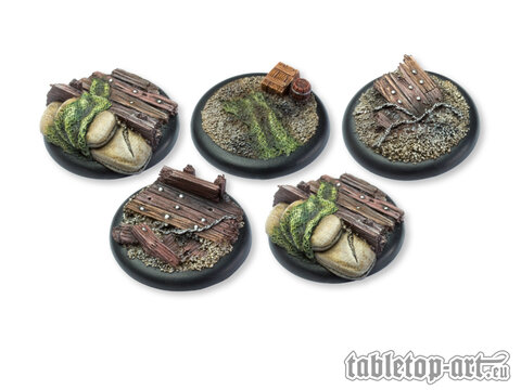 Trench Warfare Bases - 40mm Round Lip (5)