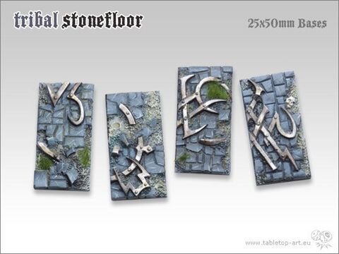 Tribal Stonefloor Bases - 25x50mm (4)